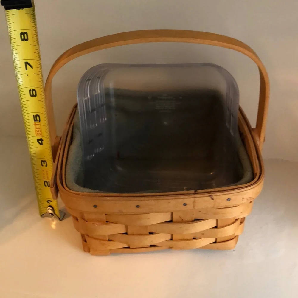 Retired Longaberger basket with 2 liners & hard protector
